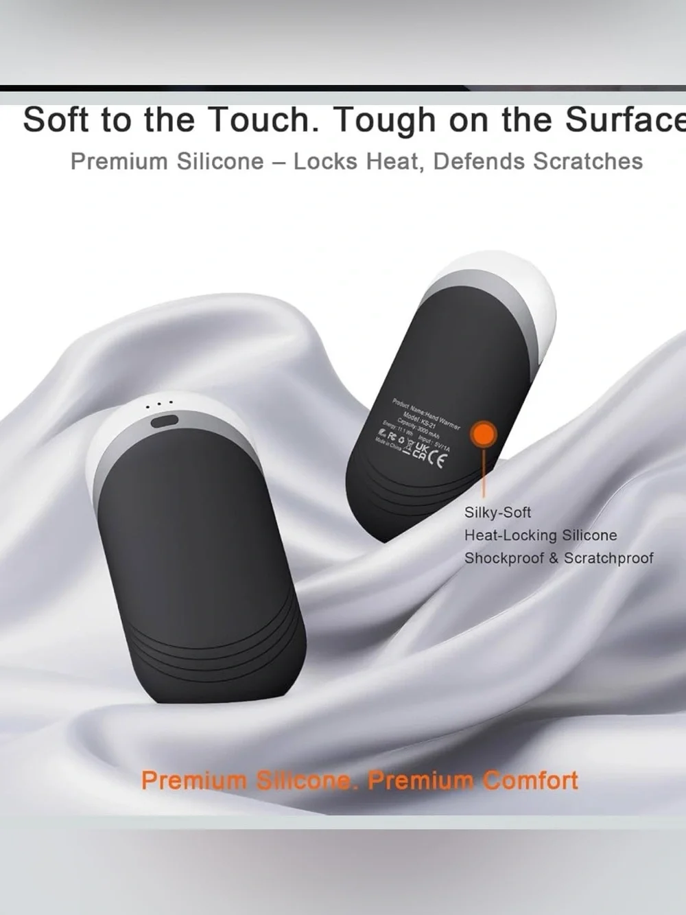 Rechargeable Hand Warmer 2 pack with thermal silicone full warmth
